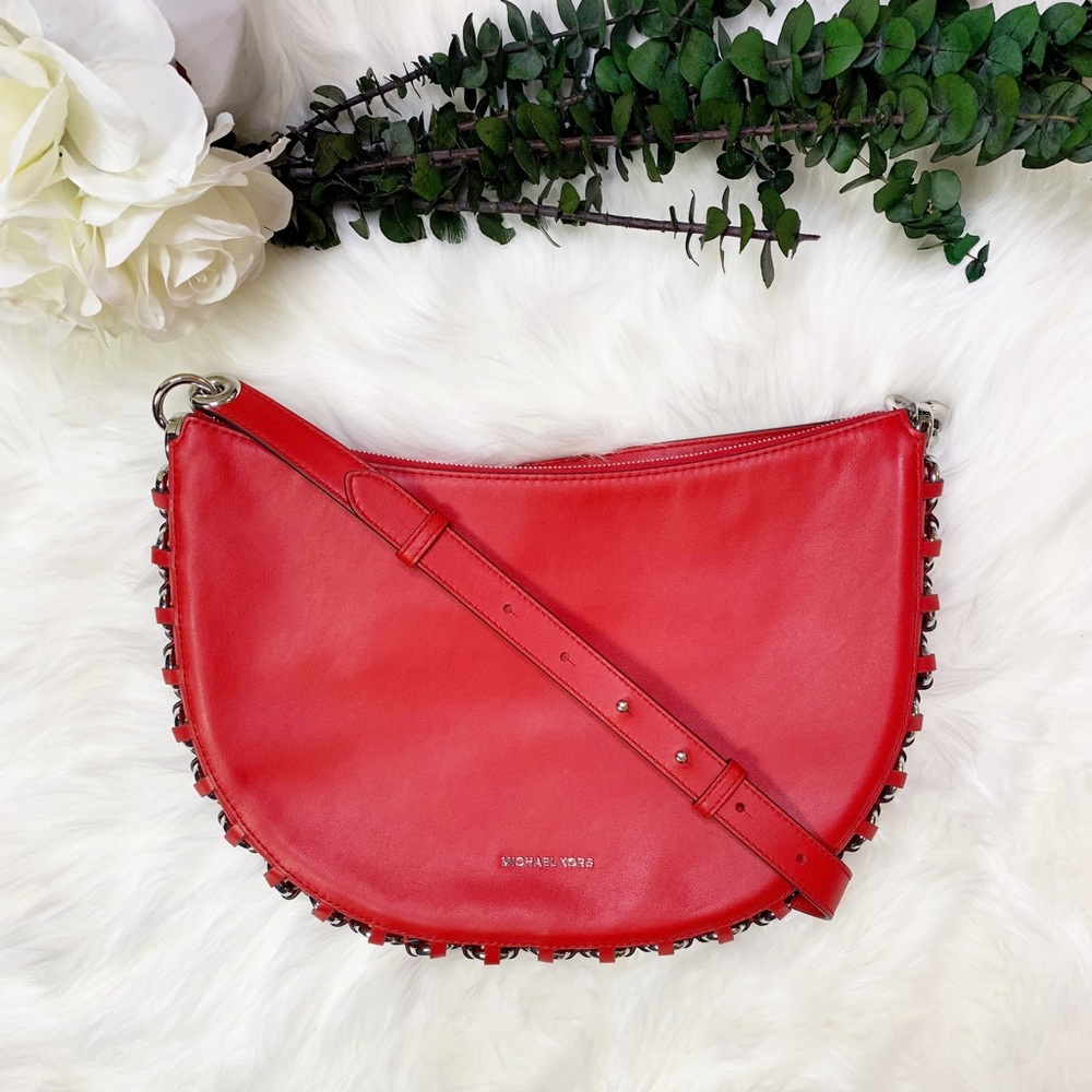 Michael Kors Piper Leather Messenger Bag